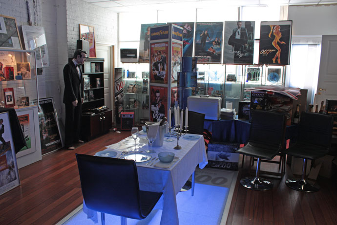 Inside the James Bond museum in Nybro