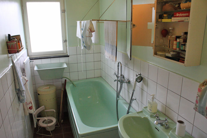 The bathroom at the 1950s museum in Gothenburg