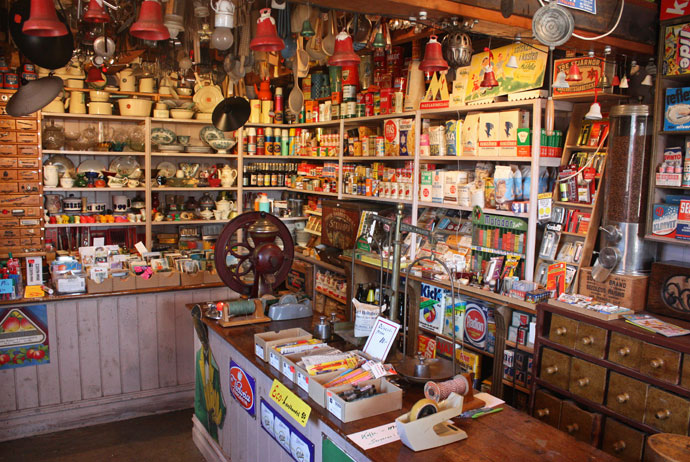The old-fashioned shop in Stora Mellby, Sweden