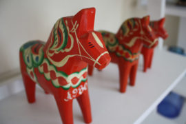 A Dala horse is the classic Swedish souvenir