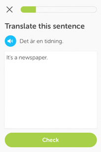 The Duolingo app is a good option for learning Swedish