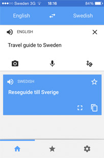 Google Translate works well in Swedish