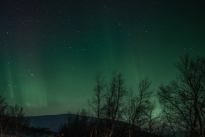 The northern lights in Sweden