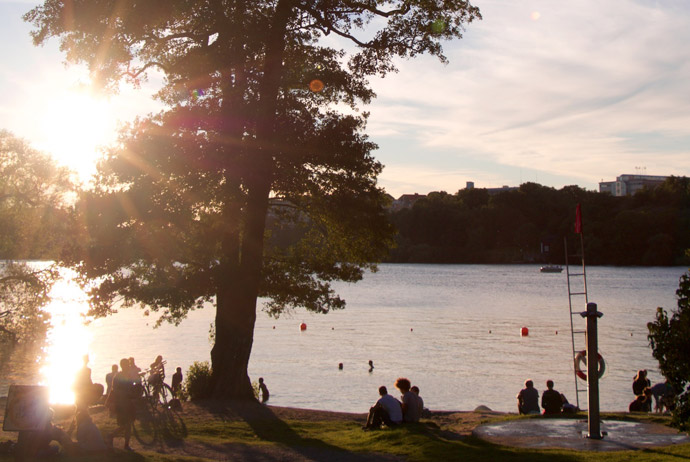 Free swimming at Långholmen, Stockholm