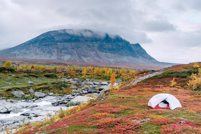 Kungsleden in Sweden during the autumn