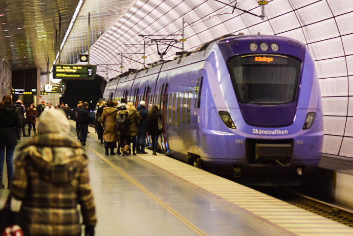 Taking the train in Sweden