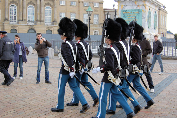 It's free to watch the changing of the guard in Copenhagen