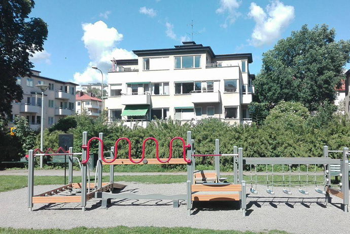 Outdoor gym for seniors in Stockholm