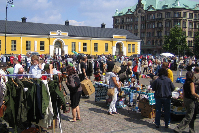 Second-hand shopping in Malmö, Sweden