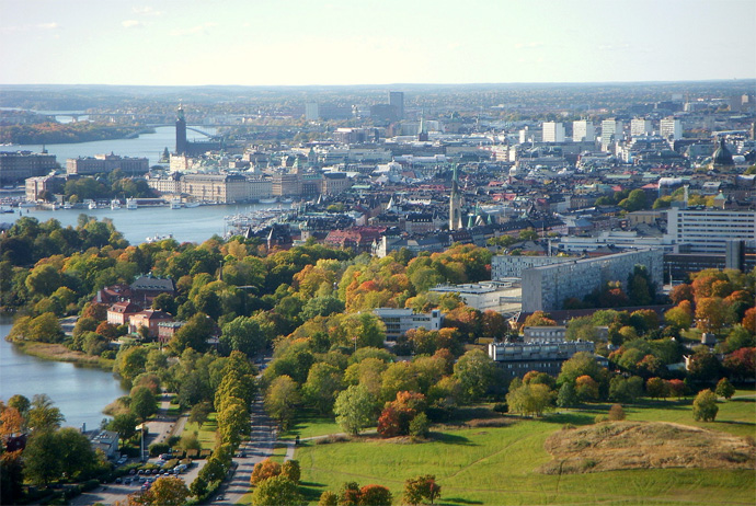 The view from the Kaknas TV Tower in Stockhol