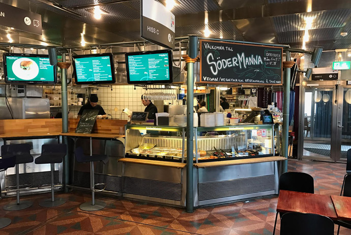 Cheap veggie food is available at Södermanna in Sweden's capital city