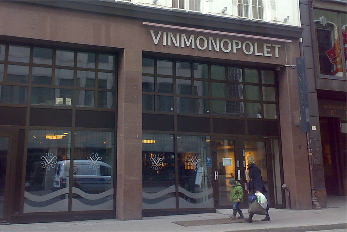 Monopole d'alcool Vinmonopolet à Oslo, Norvège