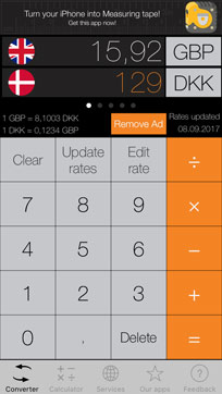 One of the best currency apps for a trip to Denmark