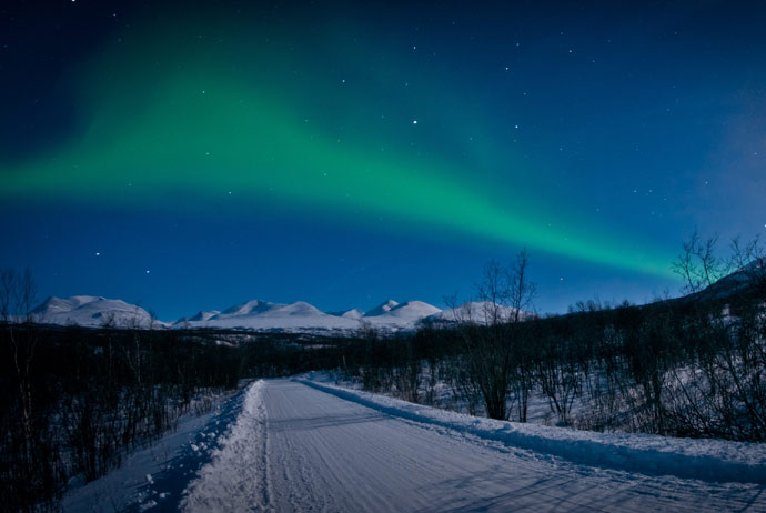 Seeing the northern lights in Abisko, Sweden
