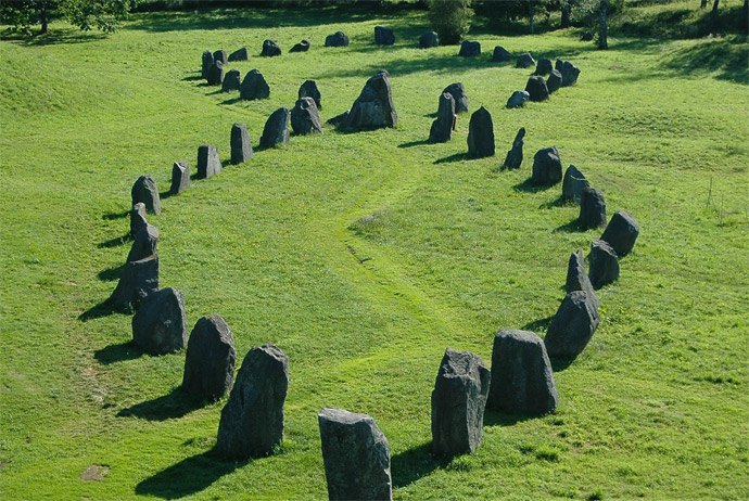 Anundshög burial site in Vasteras, Sweden