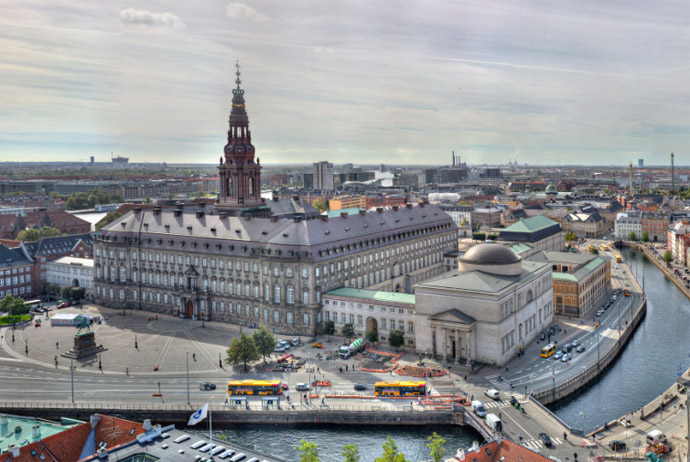 The Danish Parliament building offers good views