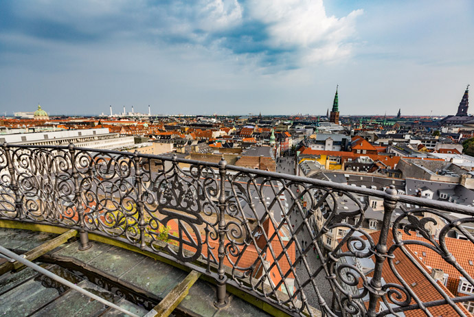The view from the Rundetarn tower in Copenhagen