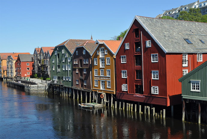 Bakklandet is a beautiful part of Trondheim to explore