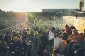 The rooftop bar at Slakthuset is a great summer hangout!