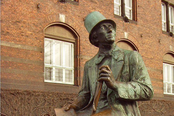 Hans Christian Andersen statue in Copenhagen