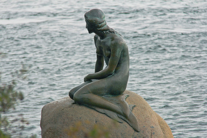The Little Mermaid Statue in Copenhagen