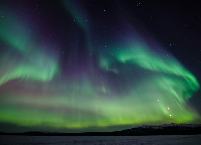 Northern lights over Swedish Lapland