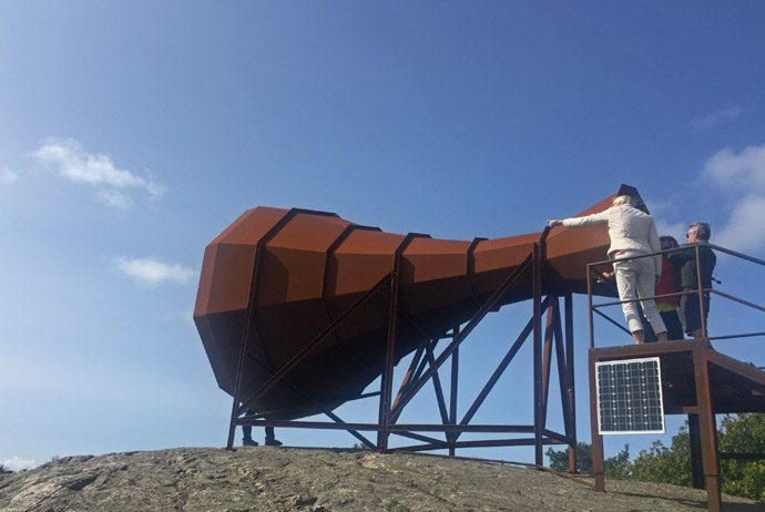 This sculpture at Pilane in Sweden lets visitors 'listen to the sea'