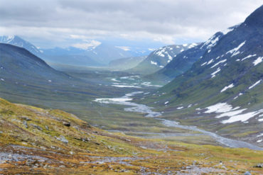 The Kungsleden hiking trail in northern Sweden