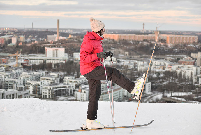 You can ski in Stockholm during the winter