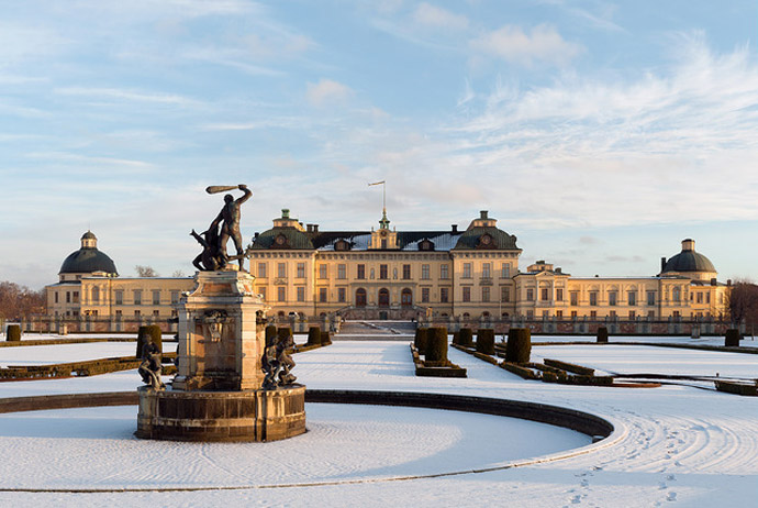 Drottningholm Palace in the winter