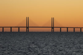 The bridge between Copenhagen and Malmö
