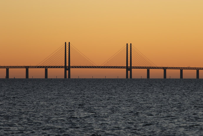 The bridge between Copenhagen and Malmö