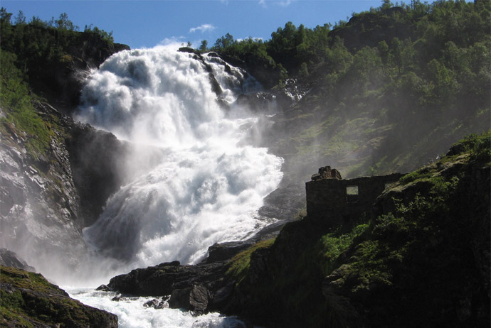 Kjosfossen near Flåm in Norway