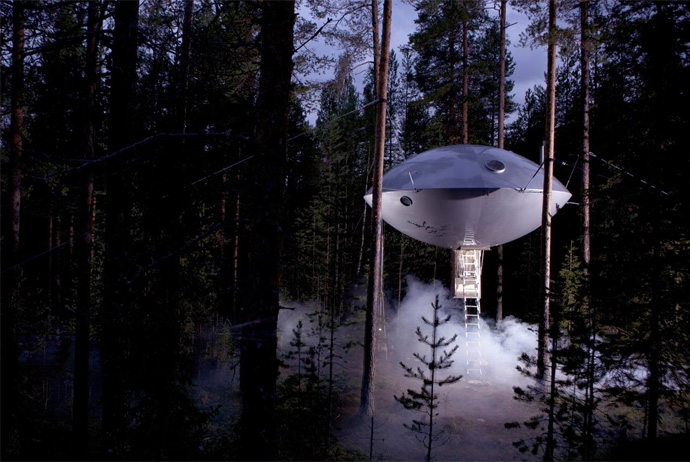 This UFO at the Treehotel is an incredible place to stay