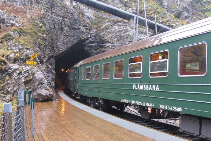 The FlaÌŠmsbana railway, Norway