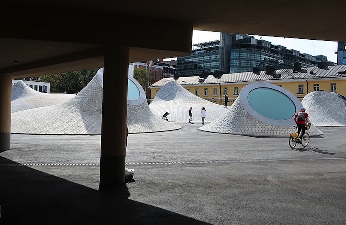 Hang out for free at the lunar landscape at the Amos Rex Museum, Helsinki