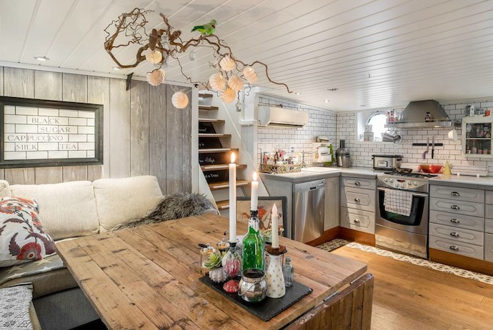 You can stay on this spectacular houseboat in Stavanger, Norway