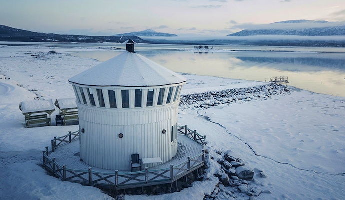 Enjoy 360-degree views from this lighthouse hotel in Senja, Norway