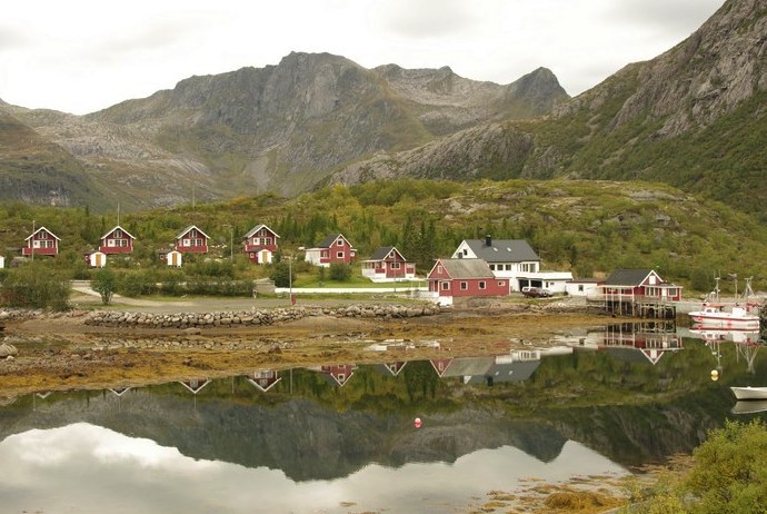 Hammerstad Campsite in the Lofoten, Norway