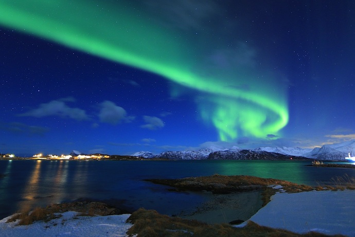 Watching the northern lights from the Hurtigruten