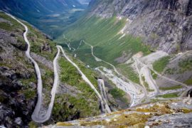 dramatic scenery along Norway's mountain roads
