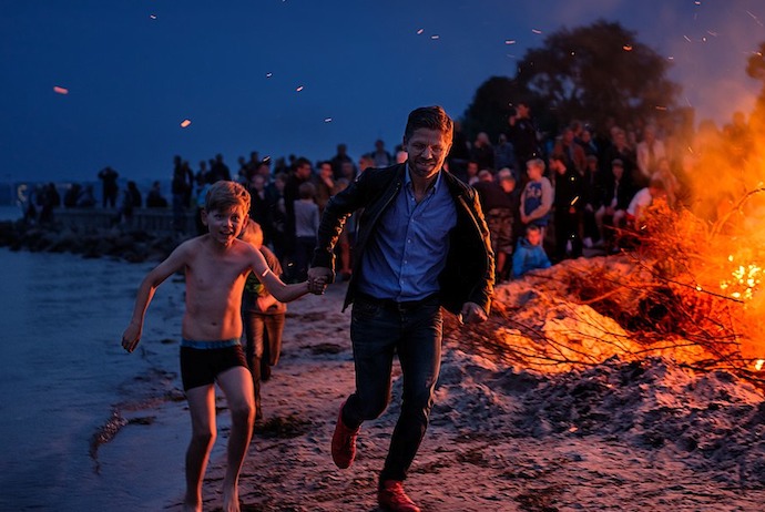 Sankthansaften celebrations at Midsummer, Denmark