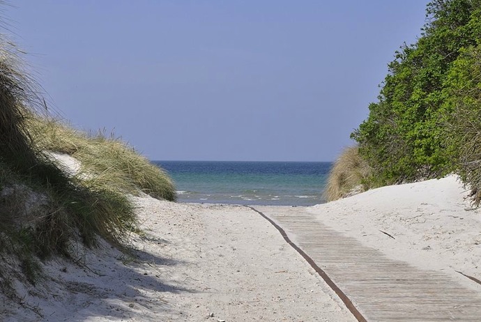 Gudmindrup Strand, a long sandy beach near Copenhagen