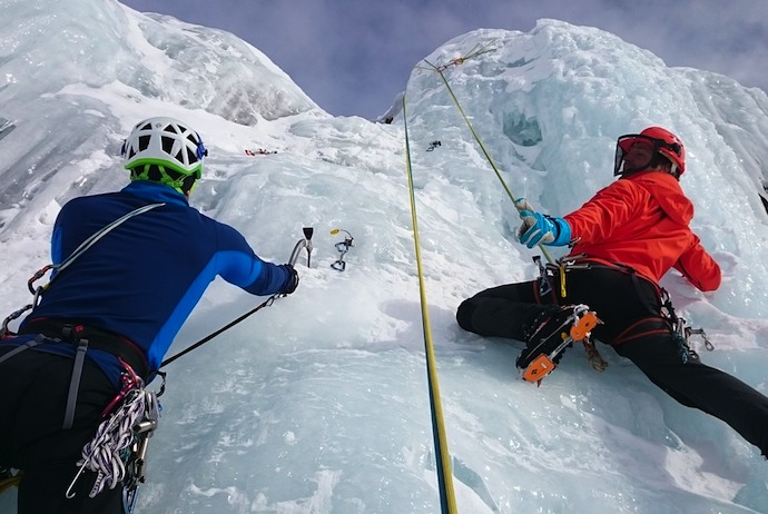 Ice climbing is one of the many extreme sports on offer in Norway!