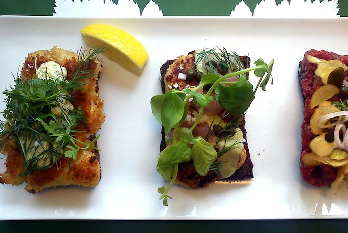 You can try New Nordic Smørrebrød at these restaurants in Copenhagen