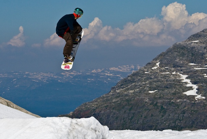 You can ski and snowboard on the Folgefonna glacier in Norway, even in summer!