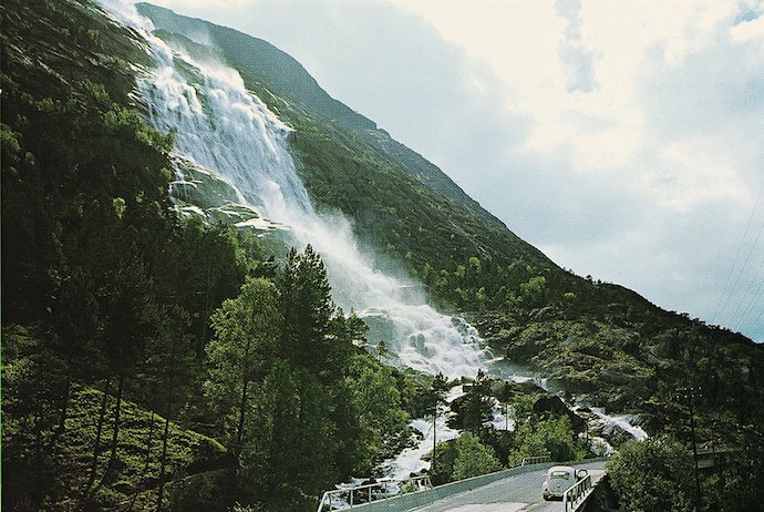 Langfoss waterfall, Norway