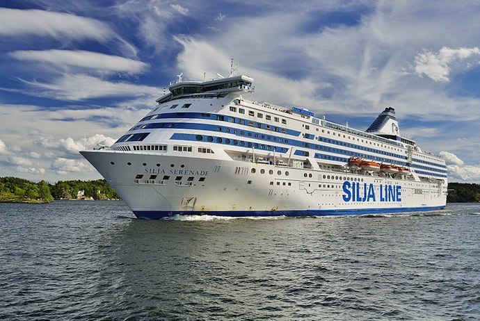 Silja Line ferry in Stockholm, Sweden