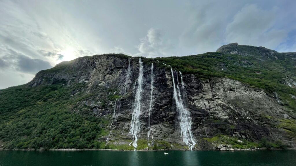 long high waterfall