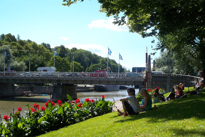 Taking a walk along the river is one of the best free things to do in Turku